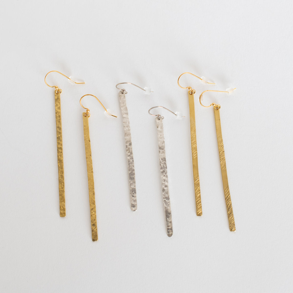 Brass Spike Post Earrings with Curb Chain – Mary Garrett Jewelry