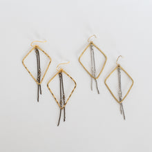 Load image into Gallery viewer, Handcrafted Jewelry-Brass Geometric Hoop-Beaded Tassel
