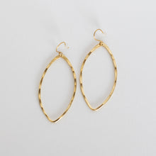 Load image into Gallery viewer, Handcrafted Jewelry-Brass Marquise Hoop Earring
