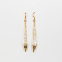 Load image into Gallery viewer, Handcrafted Jewelry-Simple Gold Spike Earrings
