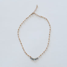 Load image into Gallery viewer, Handcrafted Jewelry-Tiny Labradorite Necklace on Gold Moroccan Chain
