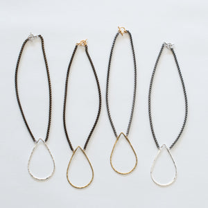 Handcrafted Jewelry-Teardrop Necklace on Short Chain