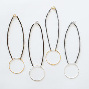 Handcrafted Jewelry-Circle Necklaces on Short Chain