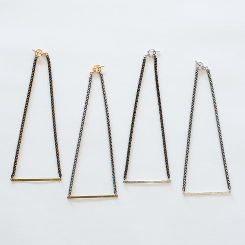 Handcrafted Jewelry-Hammered Bar Necklaces