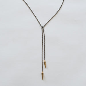 Handcrafted Jewelry-Spike Wrap Lariat Necklaces
