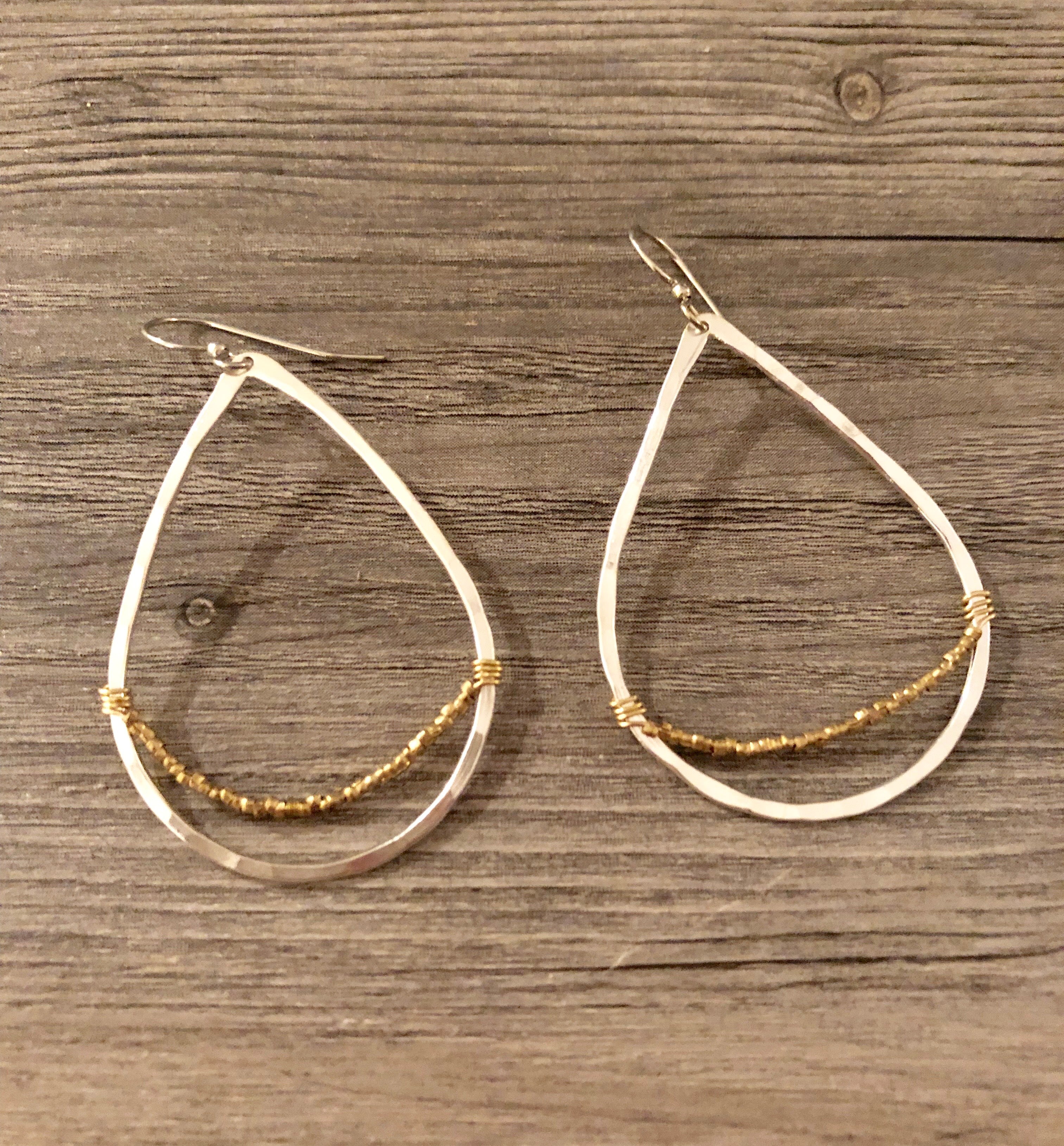 Teardrop Hoop Earrings