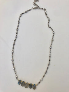 Tiny Labradorite Moroccan Necklace