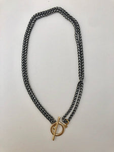 Large Brass Toggle Necklace