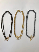 Load image into Gallery viewer, Large Brass Toggle Necklace
