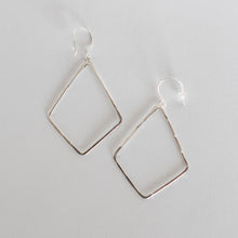 Load image into Gallery viewer, Handcrafted Jewelry-Silver Geometric Hoop Earring
