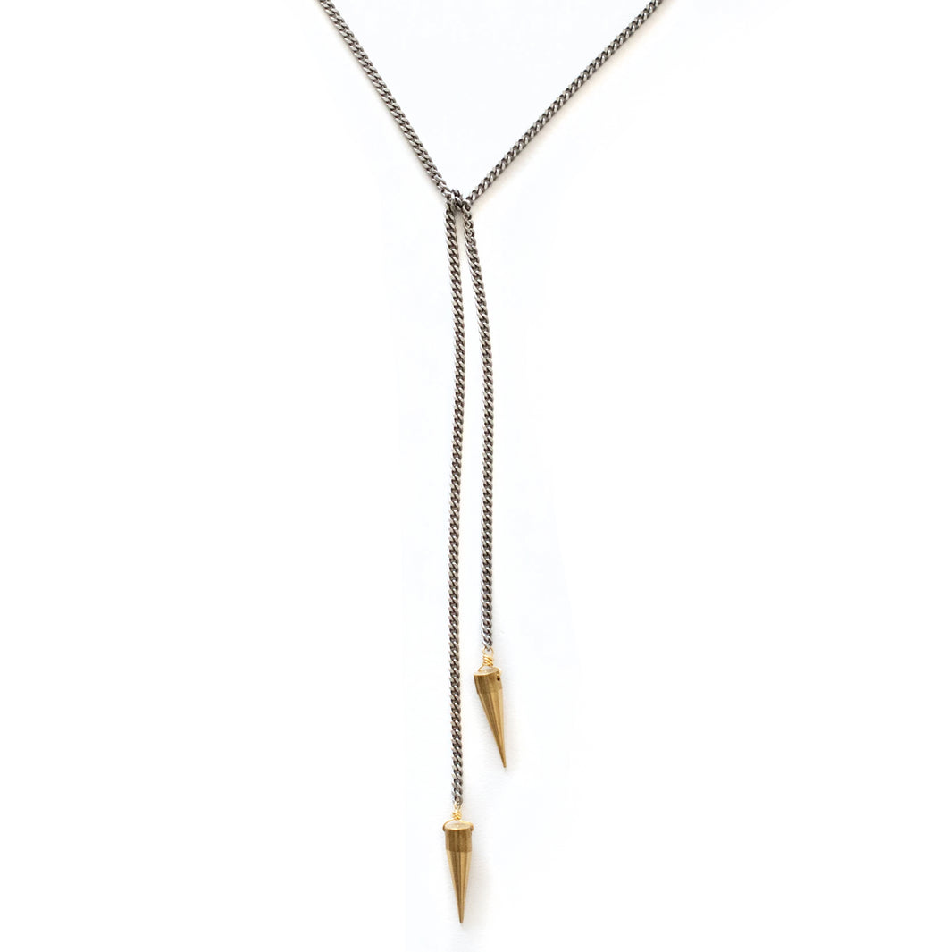 Spike Wrap Lariat Necklace