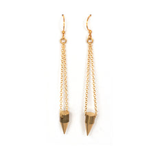 Load image into Gallery viewer, Simple Gold Spike Earrings
