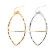 Load image into Gallery viewer, Marquise Bar Hoop Earring
