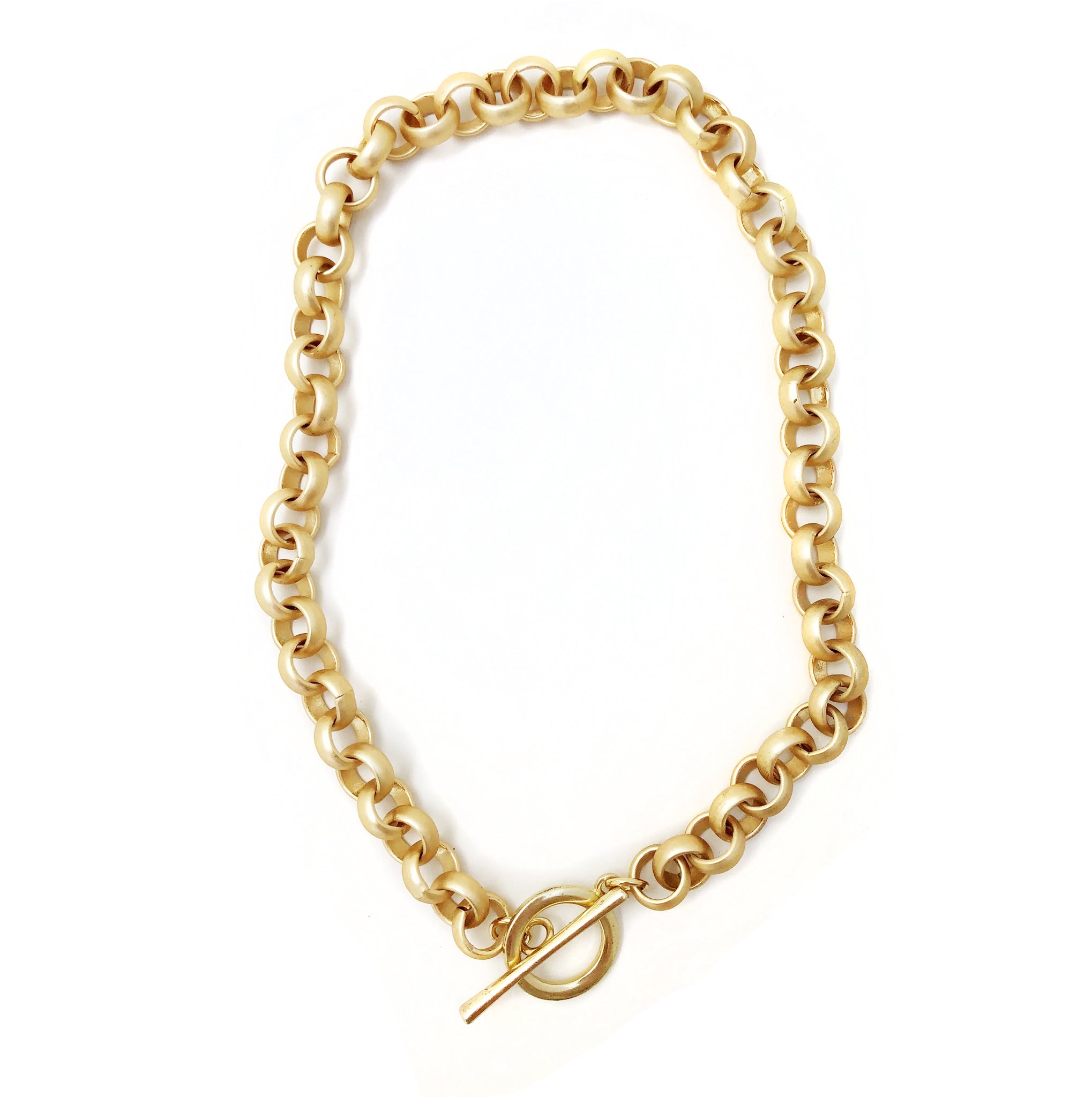 Joan Rivers Charm Toggle Necklace Gold tone - Ruby Lane