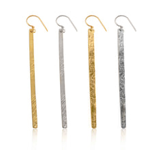 Load image into Gallery viewer, Hammered Bar Earrings

