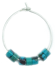 Load image into Gallery viewer, Dainty Turquoise Hoop
