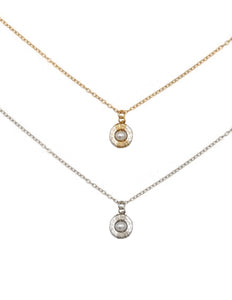 Dainty Pearl Circle Necklace