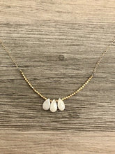Load image into Gallery viewer, Handcrafted Jewelry-Triple Chalcedony Necklace on Gold-Filled Chain
